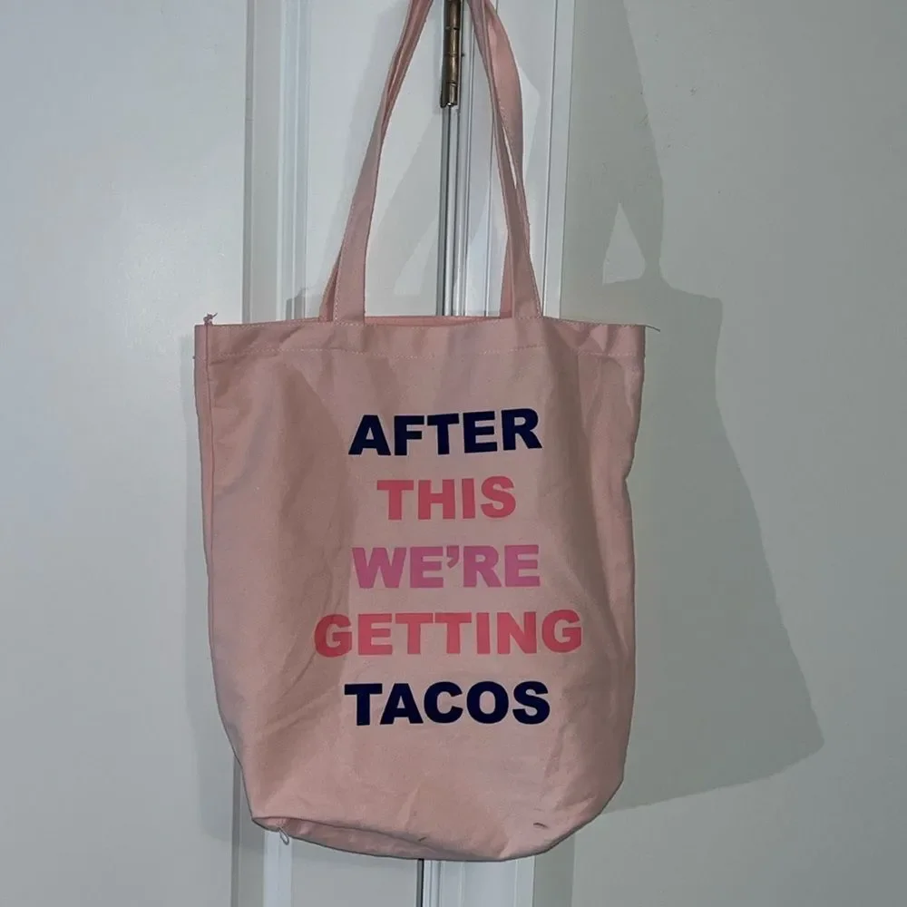 Pink Washing DC Taco Trump “After This We're Getting Tacos” Canvas Tote Bag